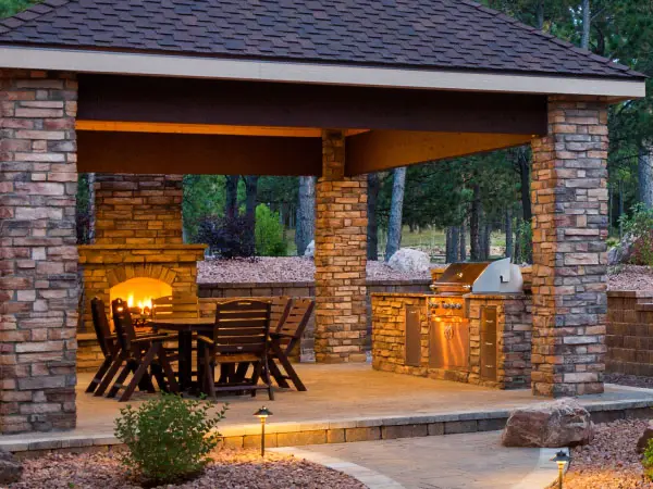 Bring the party outside with a beautiful outdoor kitchen built by Pemberton Appliance.